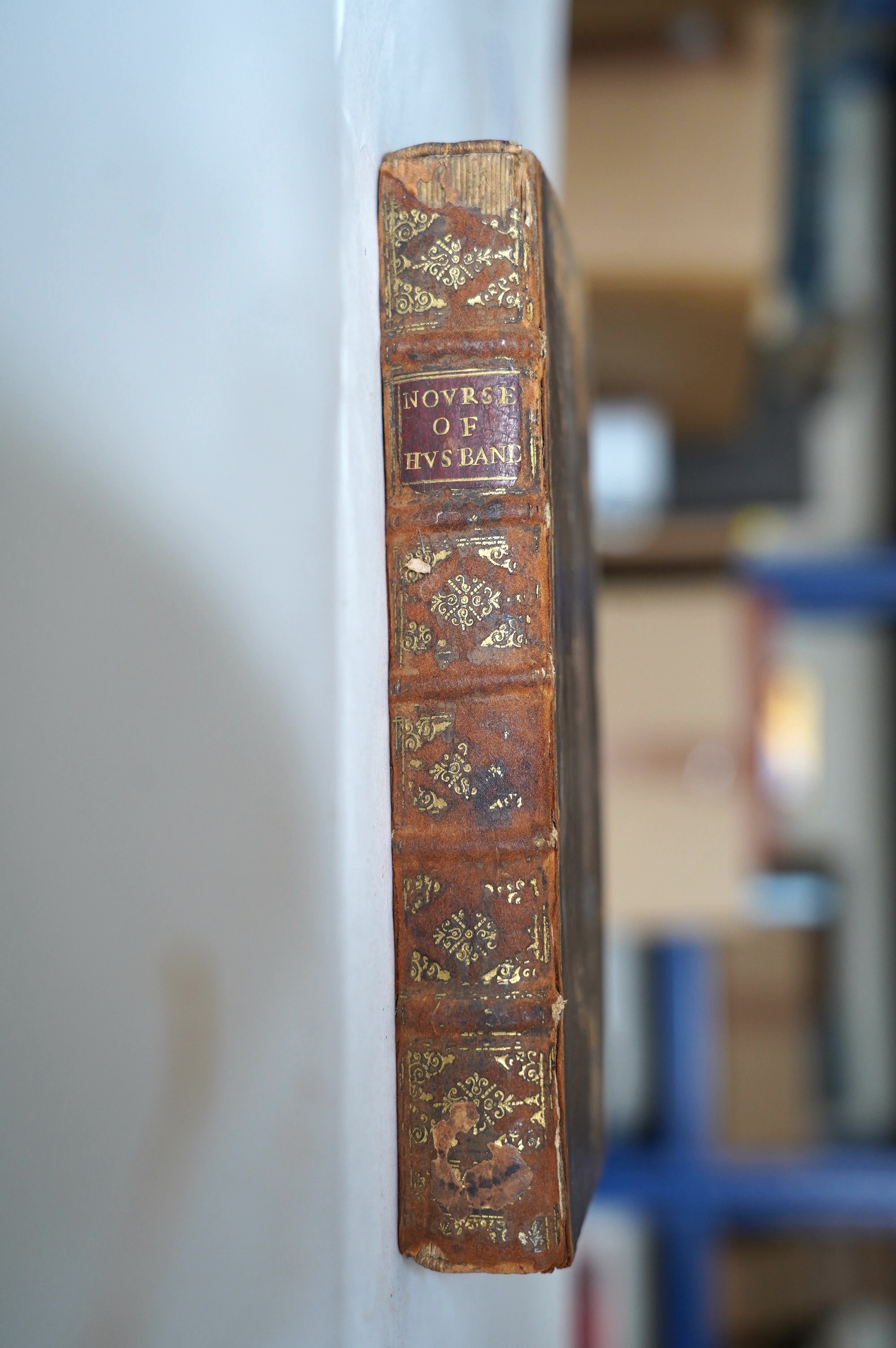 Nourse, Timothy - Campania Foelix. Or, a Discourse of the Benefits and Improvements of Husbandry....frontis.; contemp. panelled calf including gilt decorated spine with maroon label. printed for Tho. Bennet, 1700